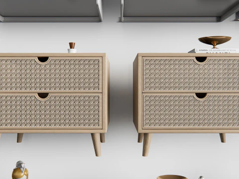 침대협탁 1 3D 모델