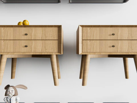 침대협탁 1 3D 모델