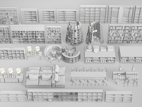 Bookcase 2 Modèle 3D