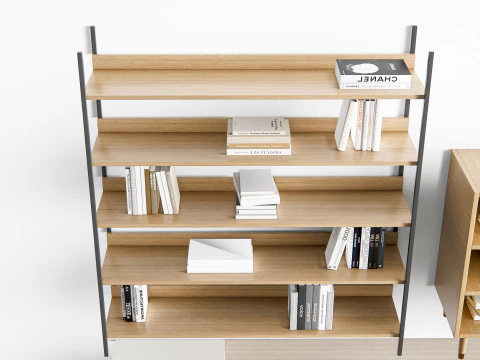 Bookcase 3 3D Model