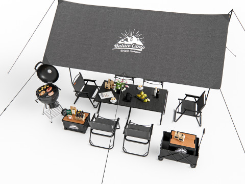 Camping Outdoor Gear pack 1 3D Model