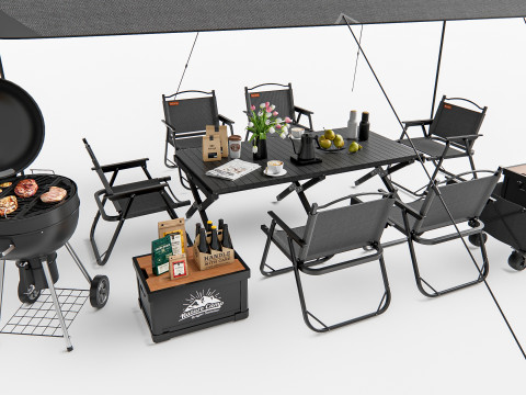 Camping Outdoor Gear pack 1 3D Model