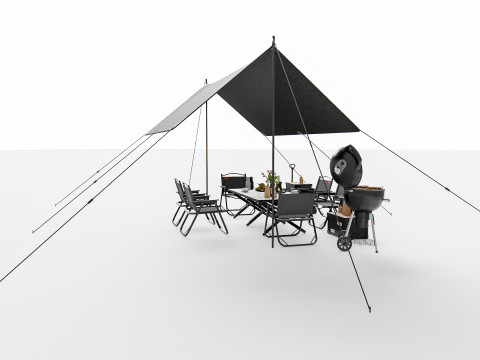 Camping Outdoor Gear pack 1 3D Model