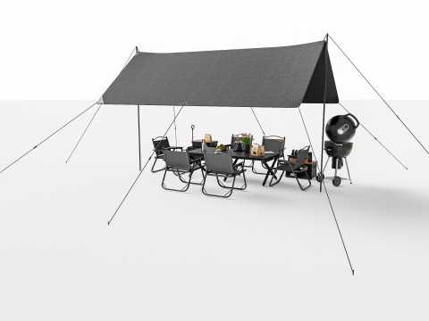 Camping Outdoor Gear pack 1 3D Model