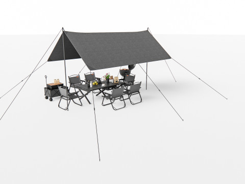 Camping Outdoor Gear pack 1 3D Model