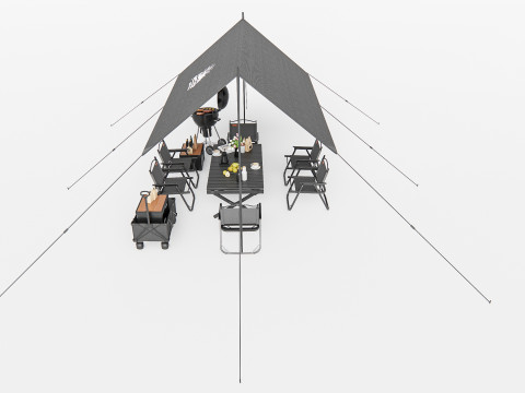Camping Outdoor Gear pack 1 3D Model