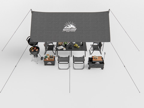 Camping Outdoor Gear pack 1 3D Model