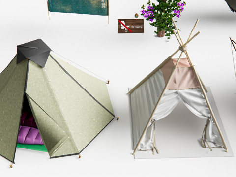 Camping Outdoor Gear pack 2 Modello 3D