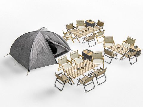 Camping Outdoor Gear pack 3 3D Модель