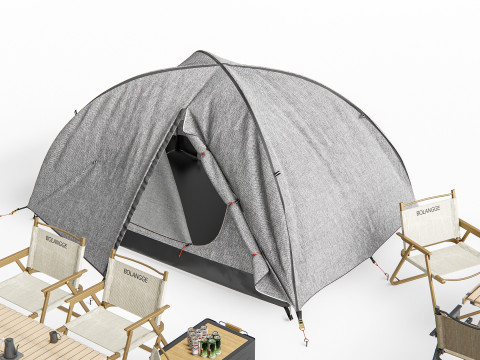 Camping Outdoor Gear pack 3 3D Model