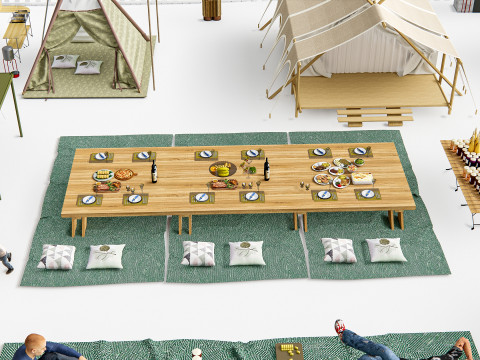Camping Outdoor Gear pack 4 3Dモデル