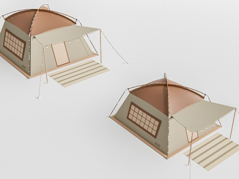 Camping Outdoor Gear pack 5 Model 3D