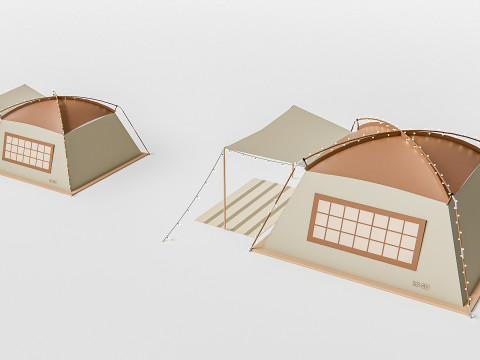 Camping Outdoor Gear pack 5 Model 3D