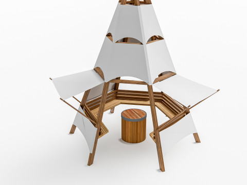 Camping Outdoor Gear pack 5 Model 3D