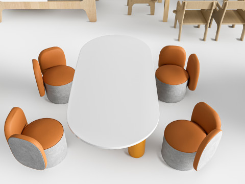 Children table and chairs 1 3D-Modell