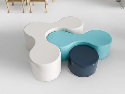 Children table and chairs 1 3D-Modell