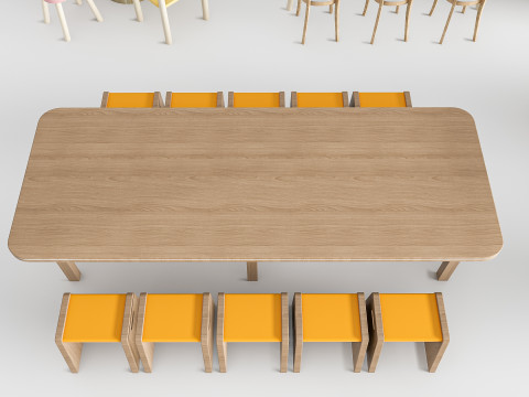 Children table and chairs 1 3D-Modell
