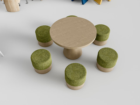 Children table and chairs 1 3D-Modell