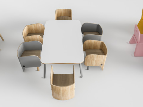 Children table and chairs 1 3D-Modell