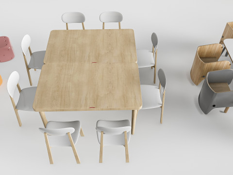 Children table and chairs 1 3D-Modell