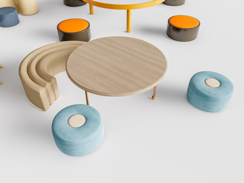Children table and chairs 2 3D-Modell