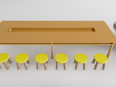 Children table and chairs 2 3D-Modell