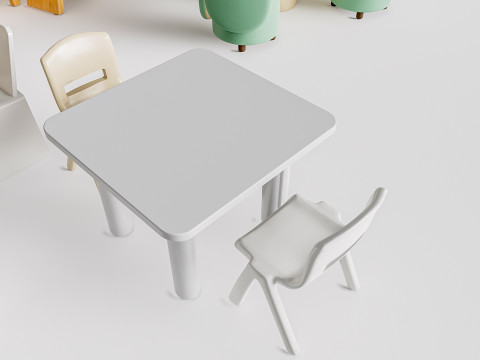 Children table and chairs 3 3D-Modell