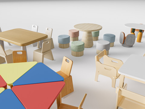 Children table and chairs 3 3D-Modell