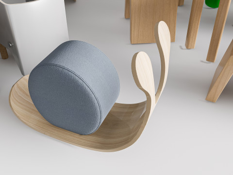 Children table and chairs 4 Modello 3D