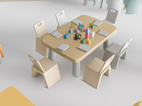 Children table and chairs 4 Modello 3D