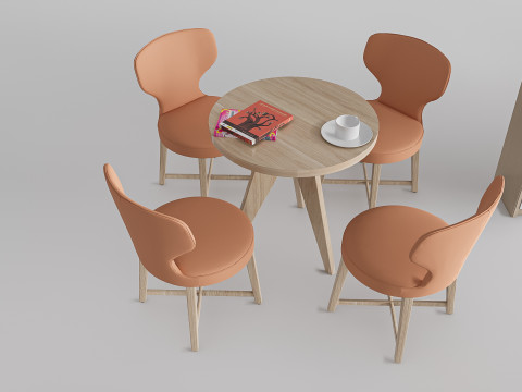 Children table and chairs 4 Modello 3D