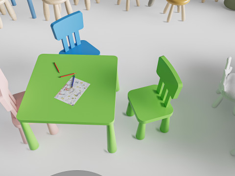 Children table and chairs 5 3D Модель