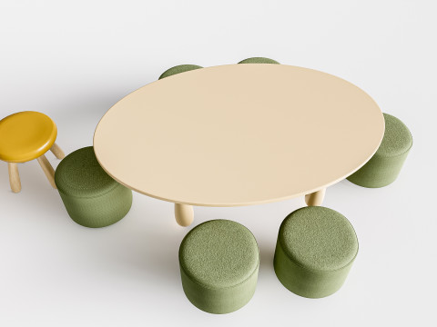Children table and chairs 5 3D Модель