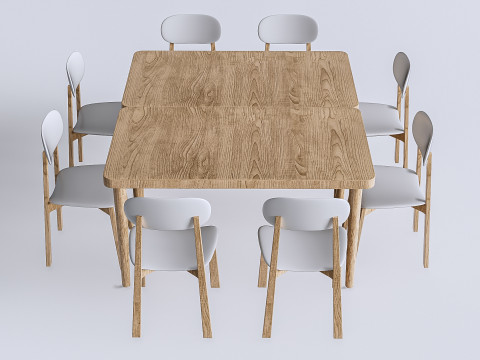 Children table and chairs 7 3D 모델
