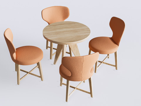 Children table and chairs 7 3D 모델