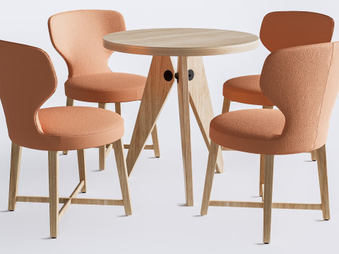 Children table and chairs 7 3D 모델