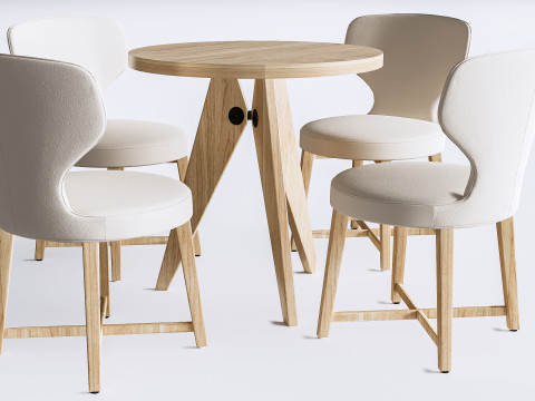 Children table and chairs 7 3D 모델