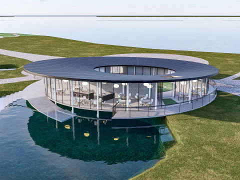 कॉफ़ी शॉप कैफ़े 1 3D मॉडल