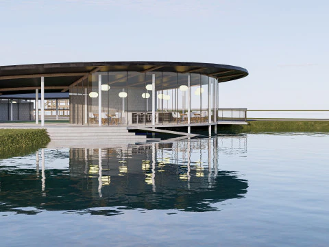 कॉफ़ी शॉप कैफ़े 1 3D मॉडल