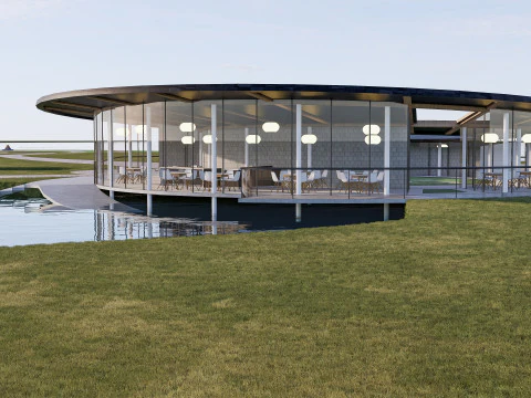 कॉफ़ी शॉप कैफ़े 1 3D मॉडल