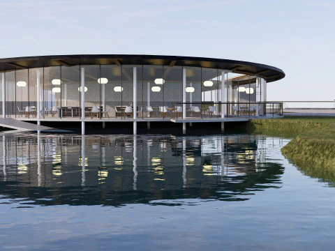 कॉफ़ी शॉप कैफ़े 1 3D मॉडल