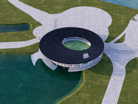 कॉफ़ी शॉप कैफ़े 1 3D मॉडल