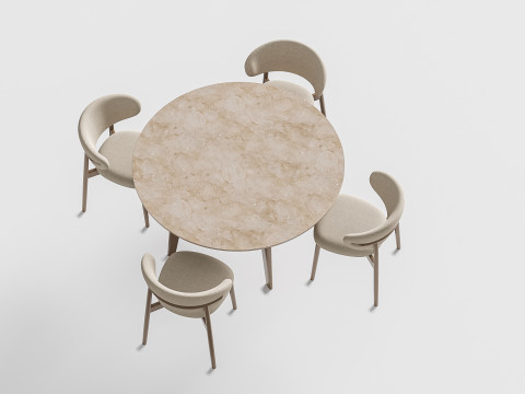 Dining table and chairs 1 3D-Modell