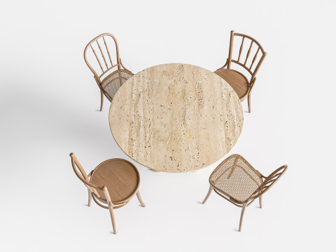 Dining table and chairs 1 3D-Modell