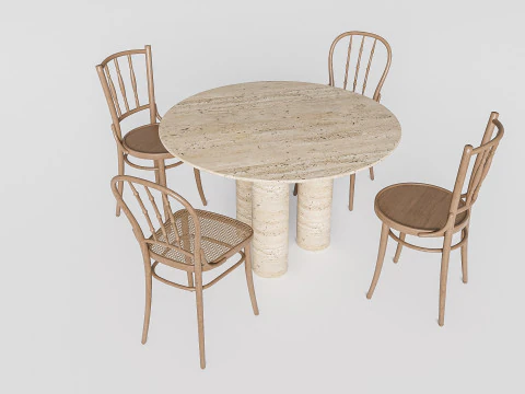 Tavolo da pranzo e sedie 1 Modello 3D