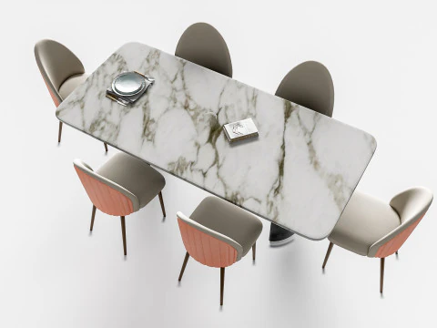 Tavolo da pranzo e sedie 1 Modello 3D