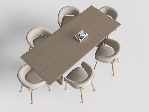 Tavolo da pranzo e sedie 1 Modello 3D