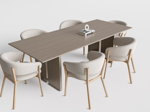 Dining table and chairs 1 3D-Modell