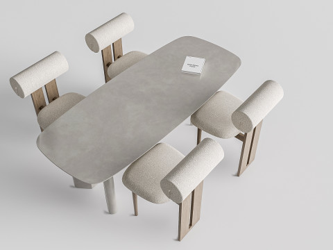 Dining table and chairs 1 3D-Modell