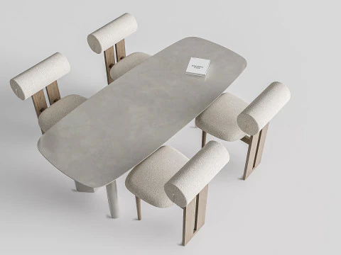 Tavolo da pranzo e sedie 1 Modello 3D